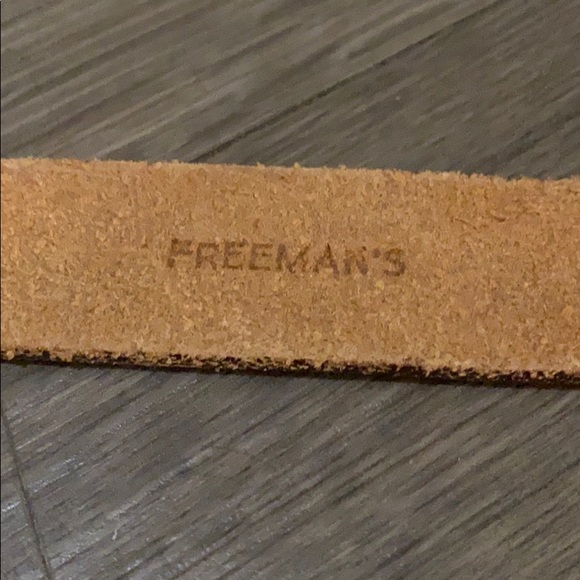 ✅ FREEMAN’S Child’s Genuine Leather Belt Brass Buckle Tan - Picture 6 of 8